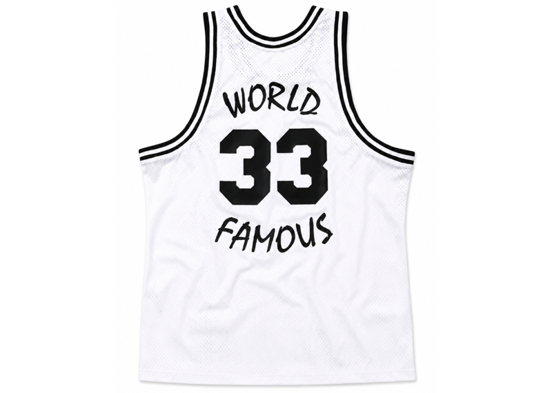 SUPREME WHITE BASKETBALL WORLD FAMOUS JERSEY 33