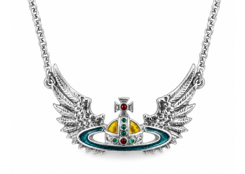 Vivienne Westwood Winged Orb Pendant Necklace