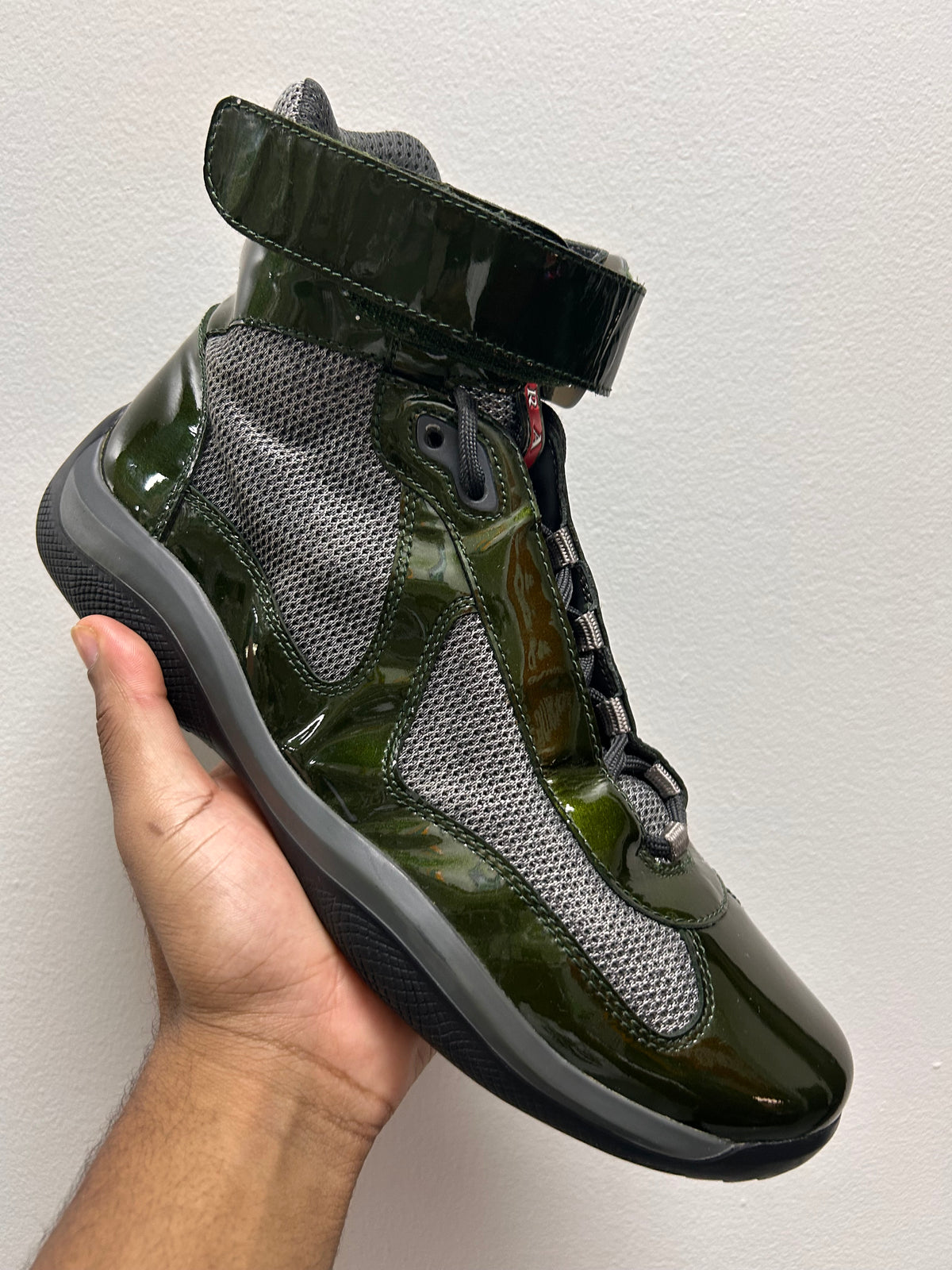 Prada Cup Dark Satin Olive High