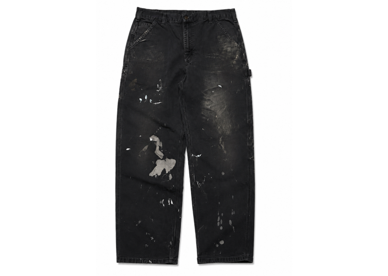 CARHARTT BLACK PAINT SPLATTER BLACK WORKERS DENIM