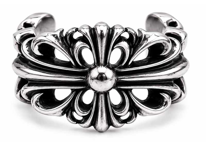 Chrome Hearts Double Floral Cross Ring