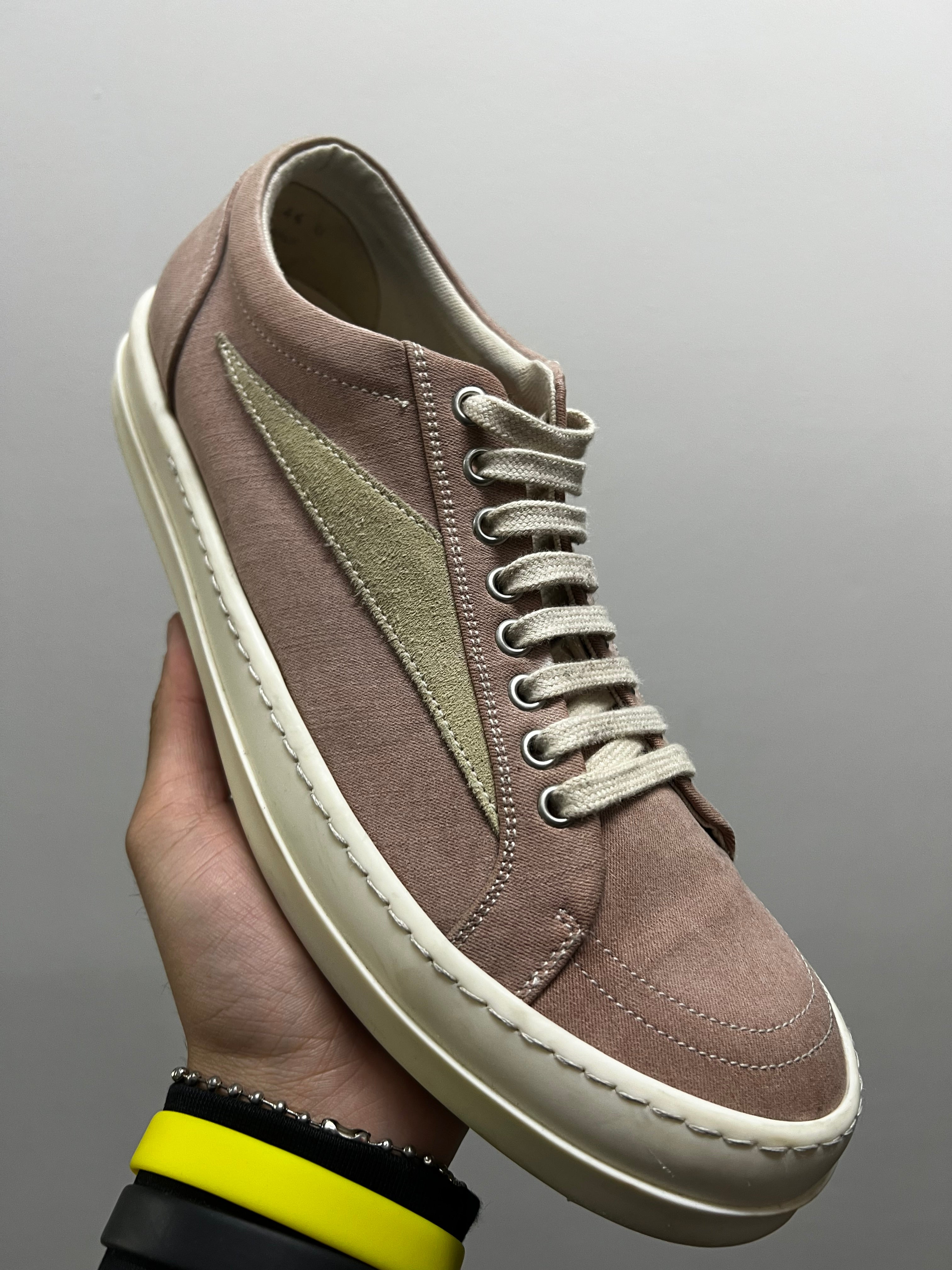 Rick Owens DRKSHDW EDFU Vintage Sneakers Faded Pnk Pearl Milk