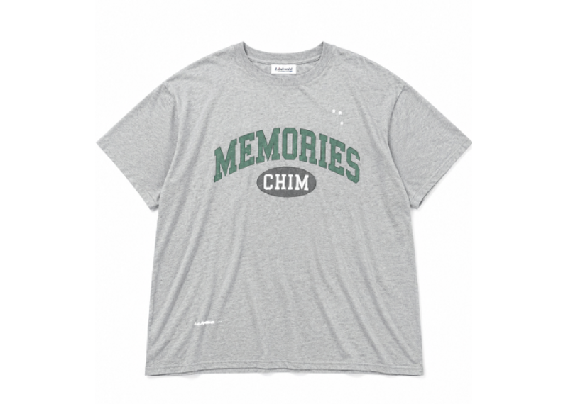 HMDDLA COLLEGE HEATHER GREY PAINT SPLATTER TEE