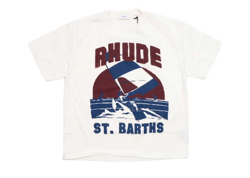 Rhude Windsurf Tee Vintage White/Multicolor