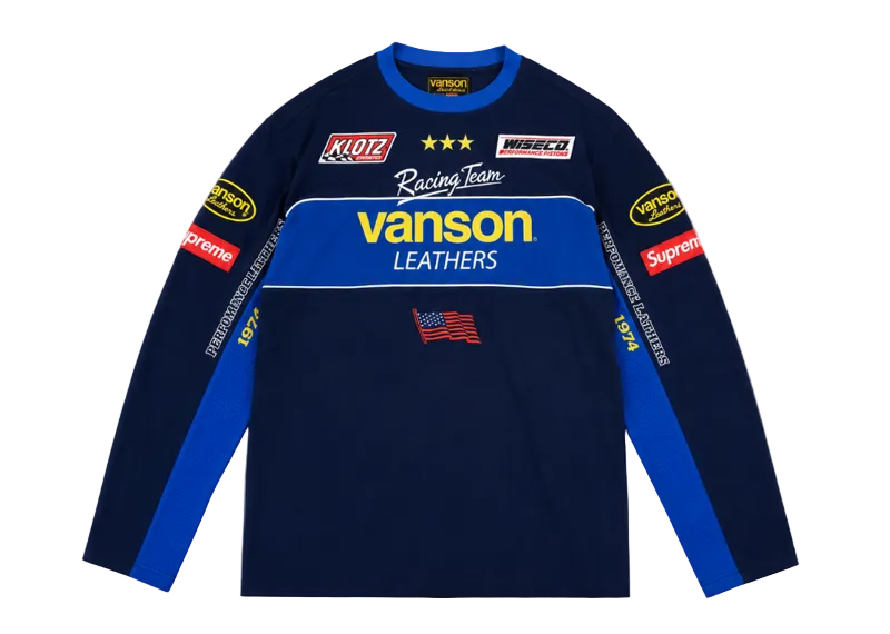 SUPREME VANSON LEATHERS LONGSLEEVE TEE