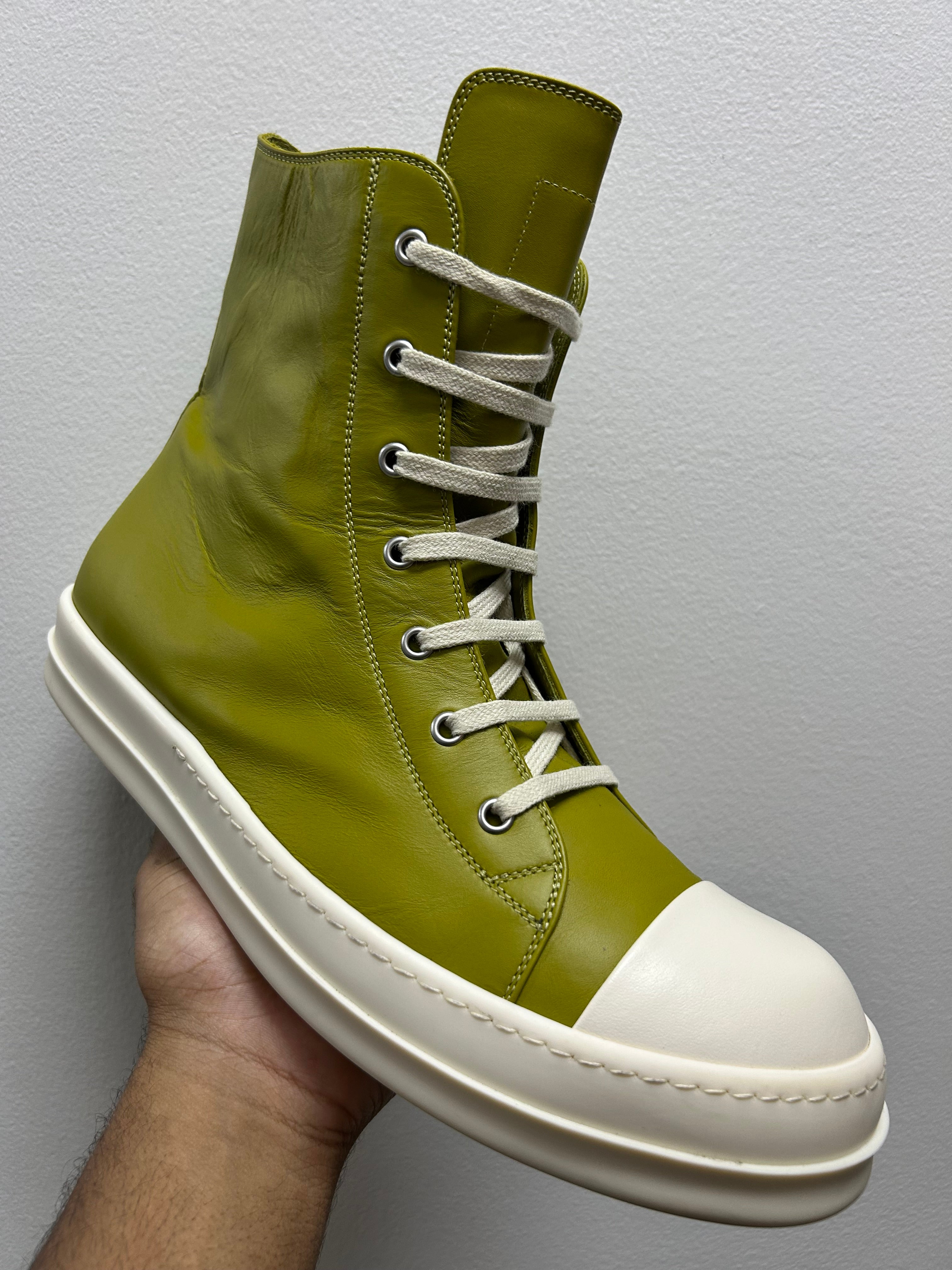 RICK OWENS RAMONE HIGH MOSS LEATHER