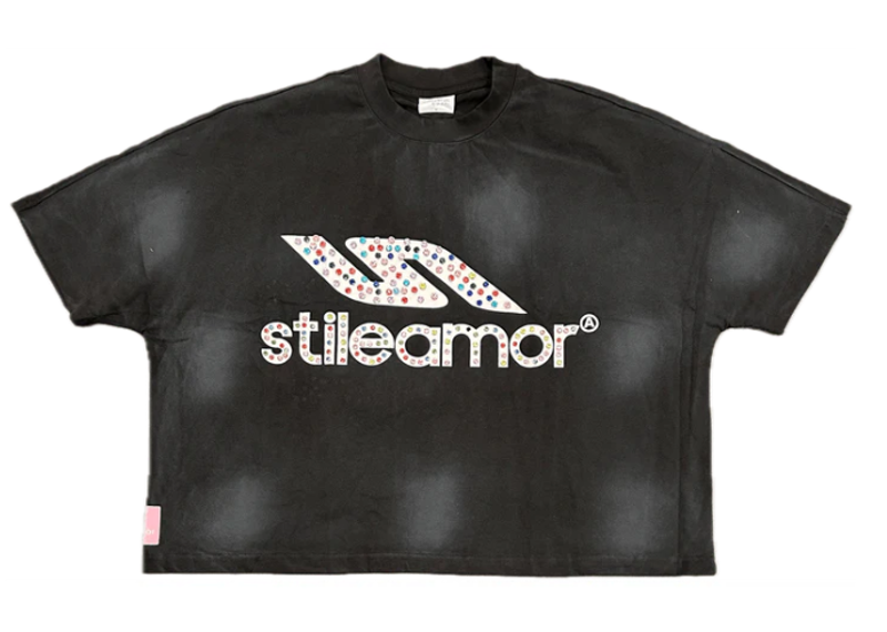 Black Colorato Rhinestone Tee