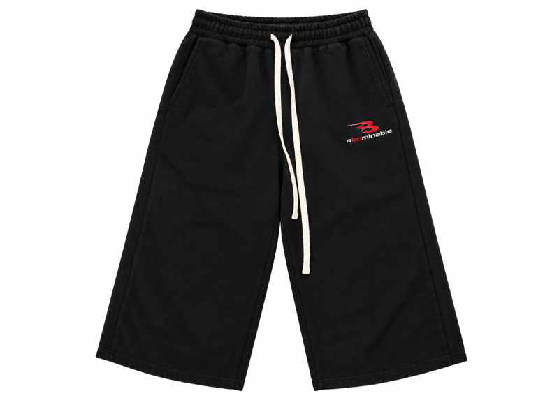 ABOMINABLE BLACK 3/4TH SHORTS