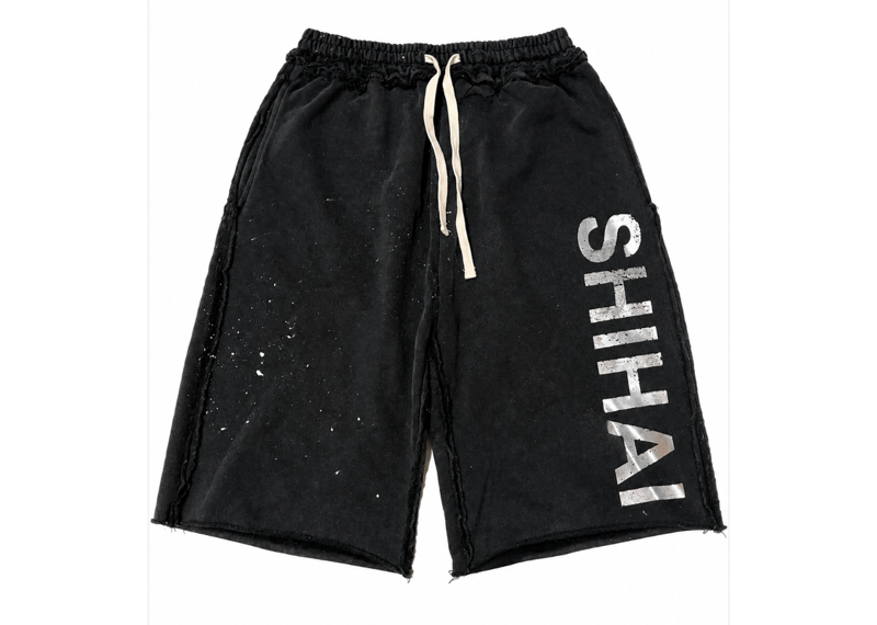 SHIHAI KASSORO BLACK SILVER 3/4TH SHORTS