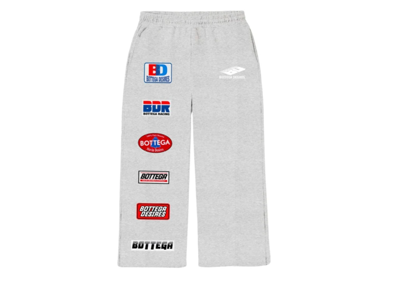 Bottega Desires Patches Sweatpants Grey