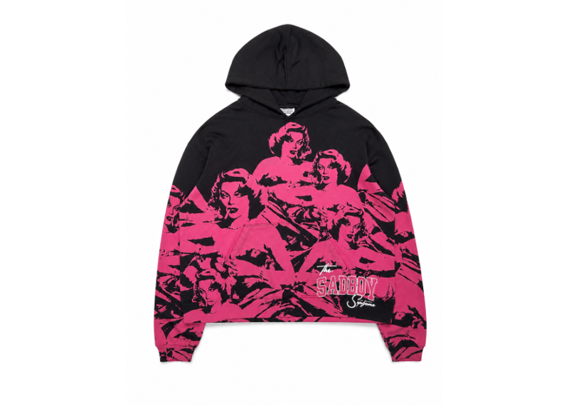SADBOY SAGA PINK PAIN AOP HOODIE