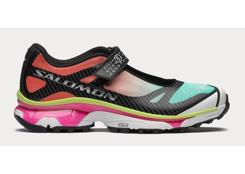 Salomon x MM6 Maison Margiela - XT-Mary J Ginger / Electric Green / Knockout Pink Slip On Sneakers