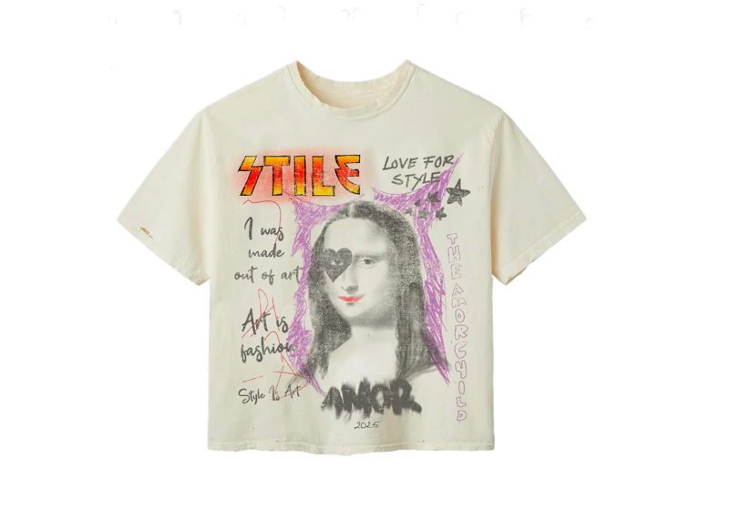 STILE AMOR Cream Monalisa Tee