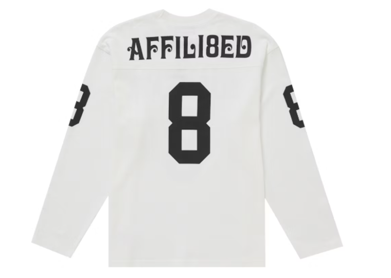 Supreme Affiliated L/S Football Top White