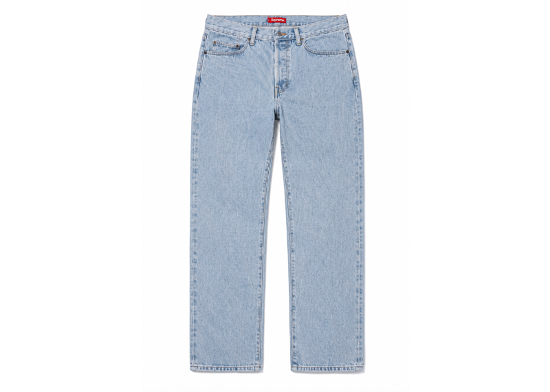 SUPREME LIGHTWASH STRAIGHT LEG JEANS
