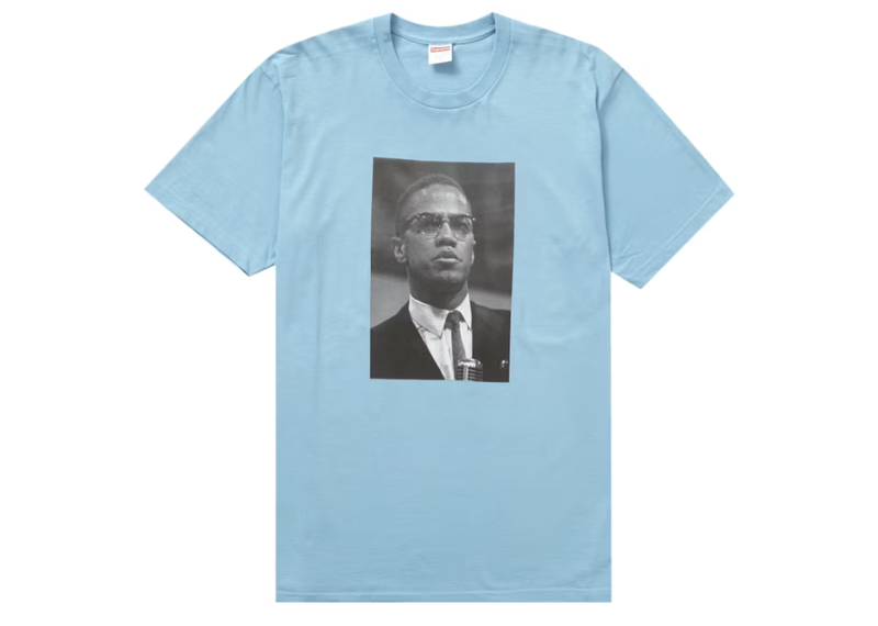 Supreme Roy DeCarava Malcolm X Tee Light Slate