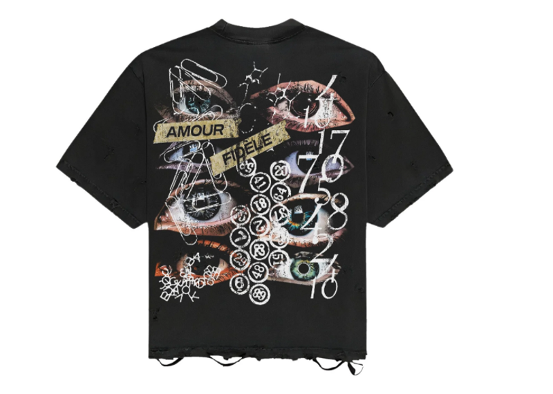 AMOUR FIDELE REAL EYEZ REALIZE Distressed tee