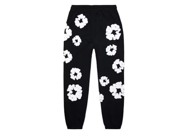 Denim Tears The Cotton Wreath Sweatpants Black (BACK 2 SCHOOL STEAL)