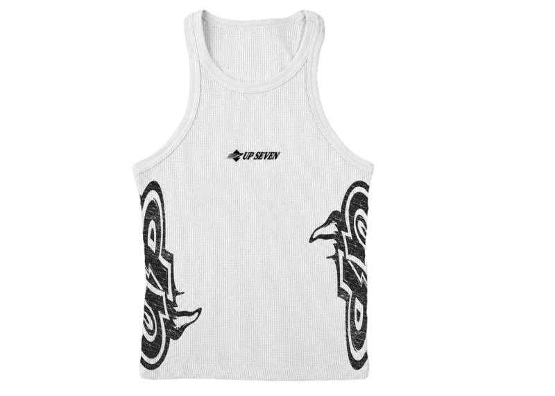 UP 7 SKATE WHITE TANK TOP