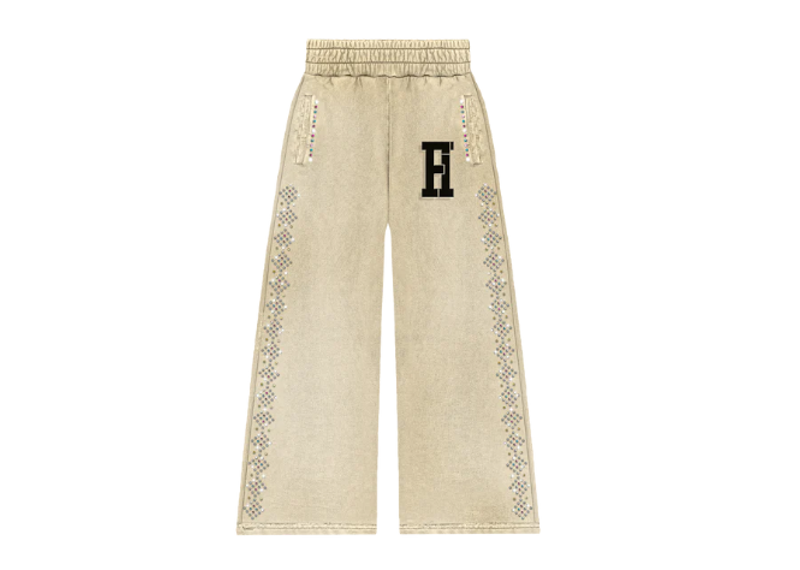 Forever Hungry Gemstone Sweatpants Cream