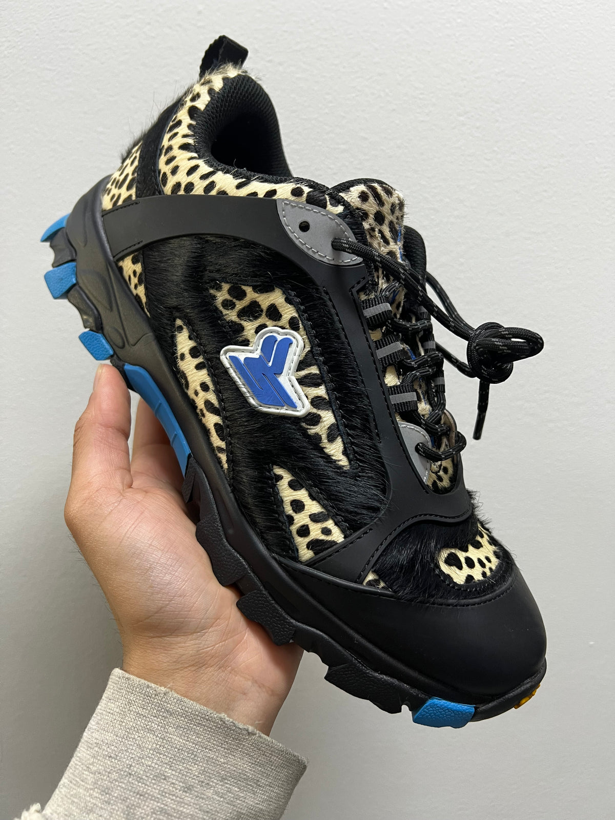 SICKO X PDF HIKING SHOE DIAMOND* BLUE CHEETAH FLIP (Pre-Loved Size 9M)