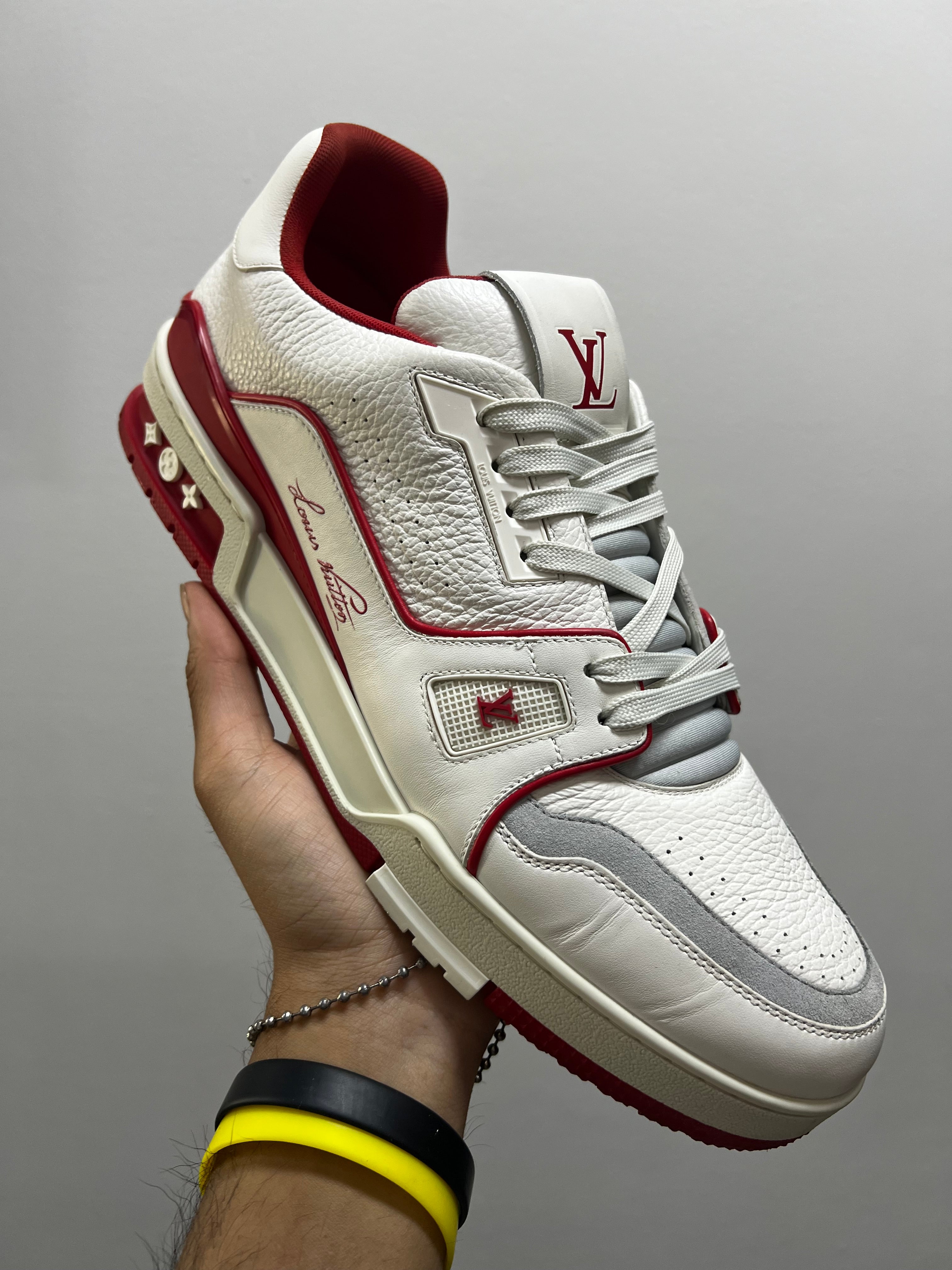Louis Vuitton Trainer White Red