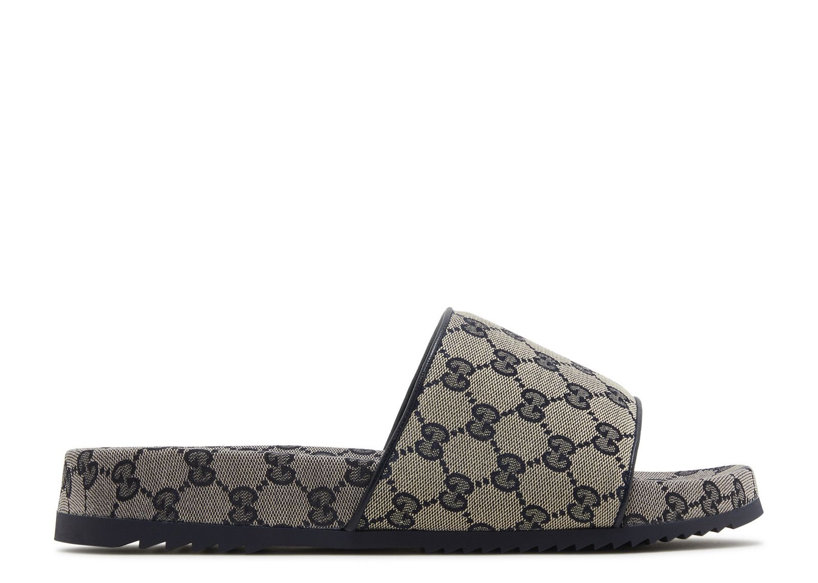 Gucci GG Slide Sandal Beige Blue Monogram