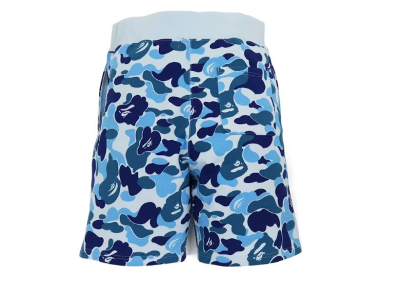 BAPE Big ABC Camo Shark Sweat Shorts Blue