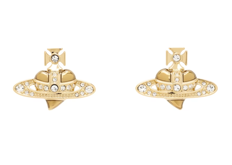 Vivienne Westwood Diamante Heart Earrings