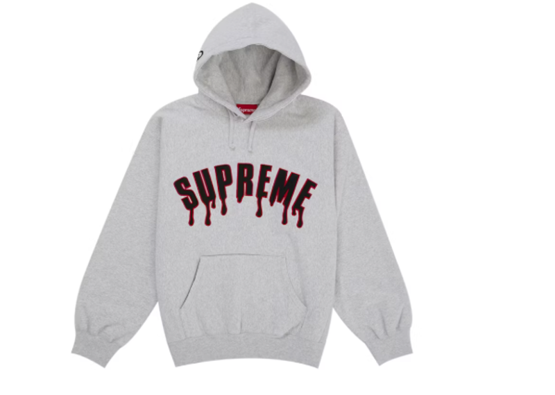 Supreme Ghostface Arc Hooded Sweatshirt Ash Grey