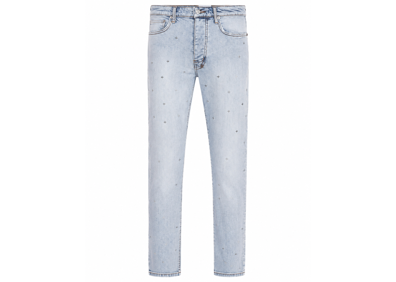Ksubi Chitch Metalik Blue Embellished Skinny Jeans