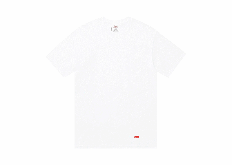 SUPREME HANES TEE (1 TEE) - WHITE