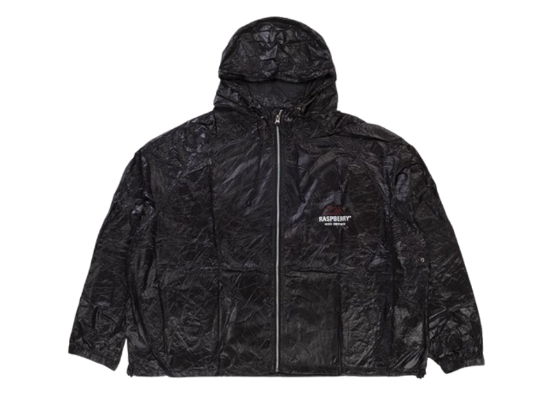 GV GALLERY RASPBERRY HILLS GARBAGE BAG JACKET - BLACK