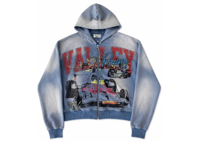 VALE FOREVER 1996 RACING NAVY WASH ZIP UP