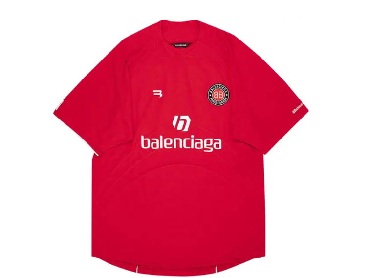 Balenciaga Soccer T-Shirt Red/White
