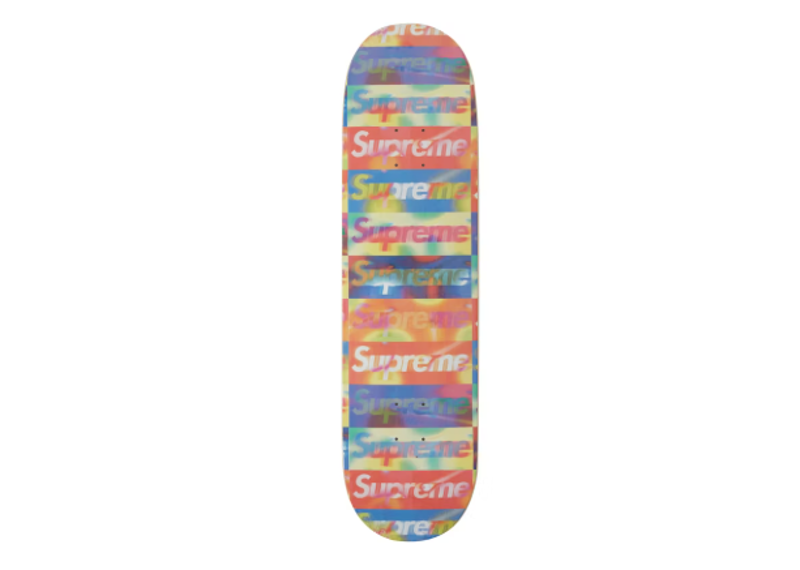 Supreme Distorted Logo Skateboard Deck Yellow