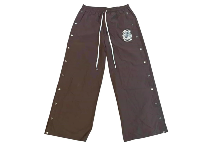 Saint Vanity Nylon Tearaway Pants Brown