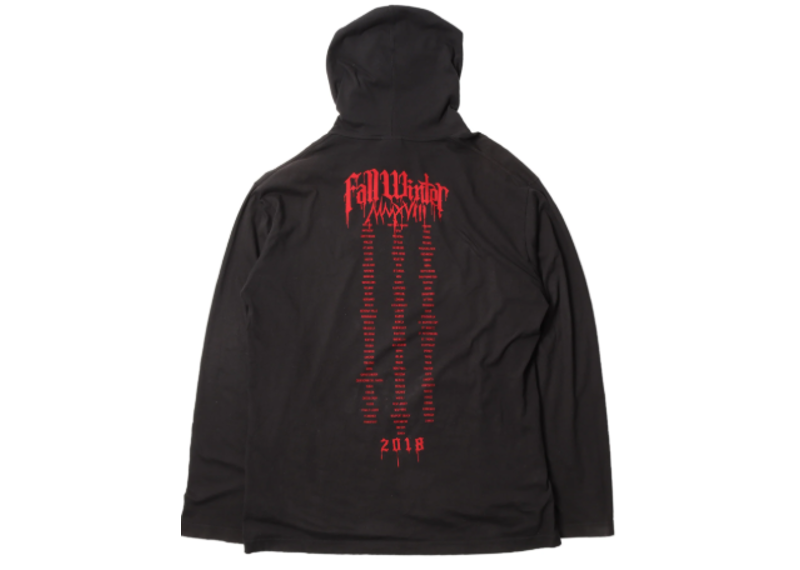 Vetements FW18 Metal Tour Jersey Hoodie