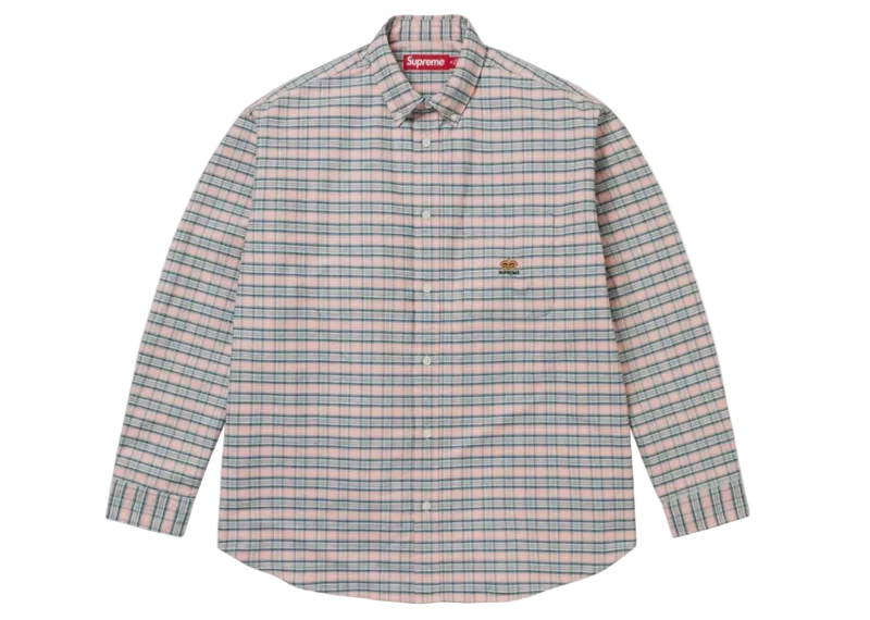 Supreme Loose Fit Flannel Oxford Shirt Plaid