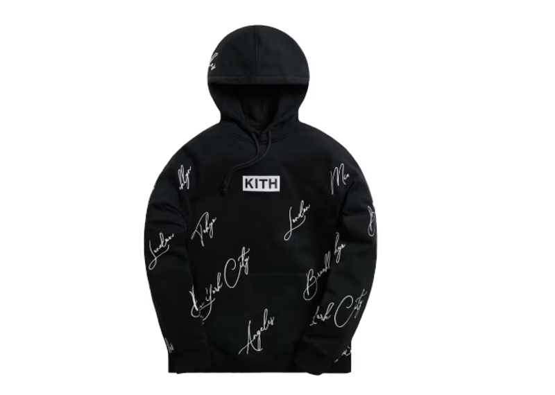 Kith City Script Hoodie Black