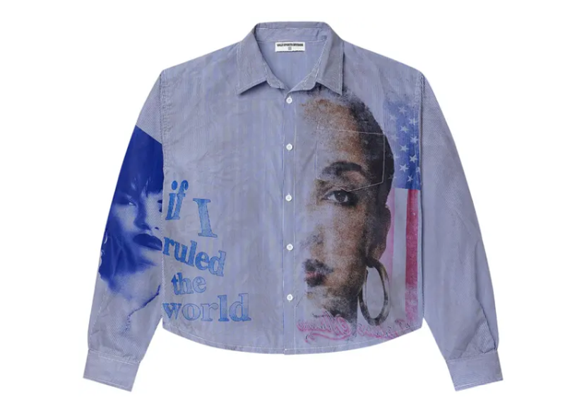 Vale Forever Freedom Button Up Stripped/Blue