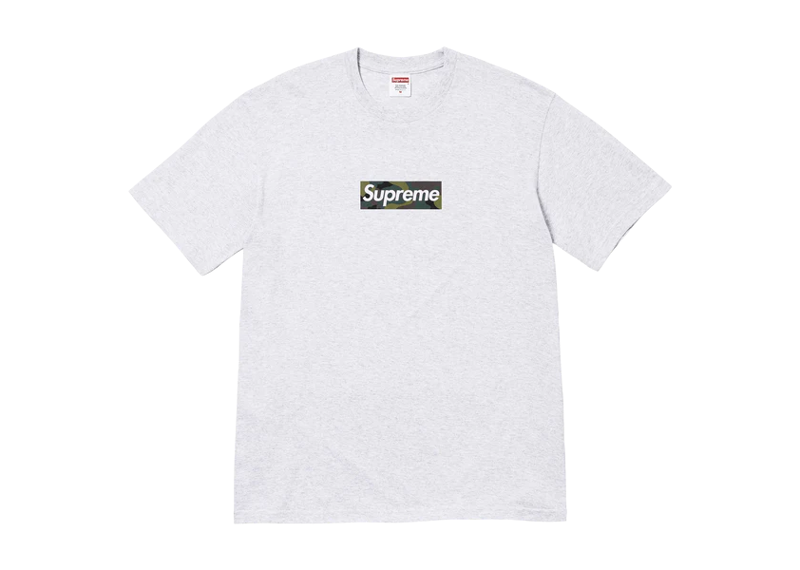 Supreme Camo Box Logo Short Sleeve Tee - Ash