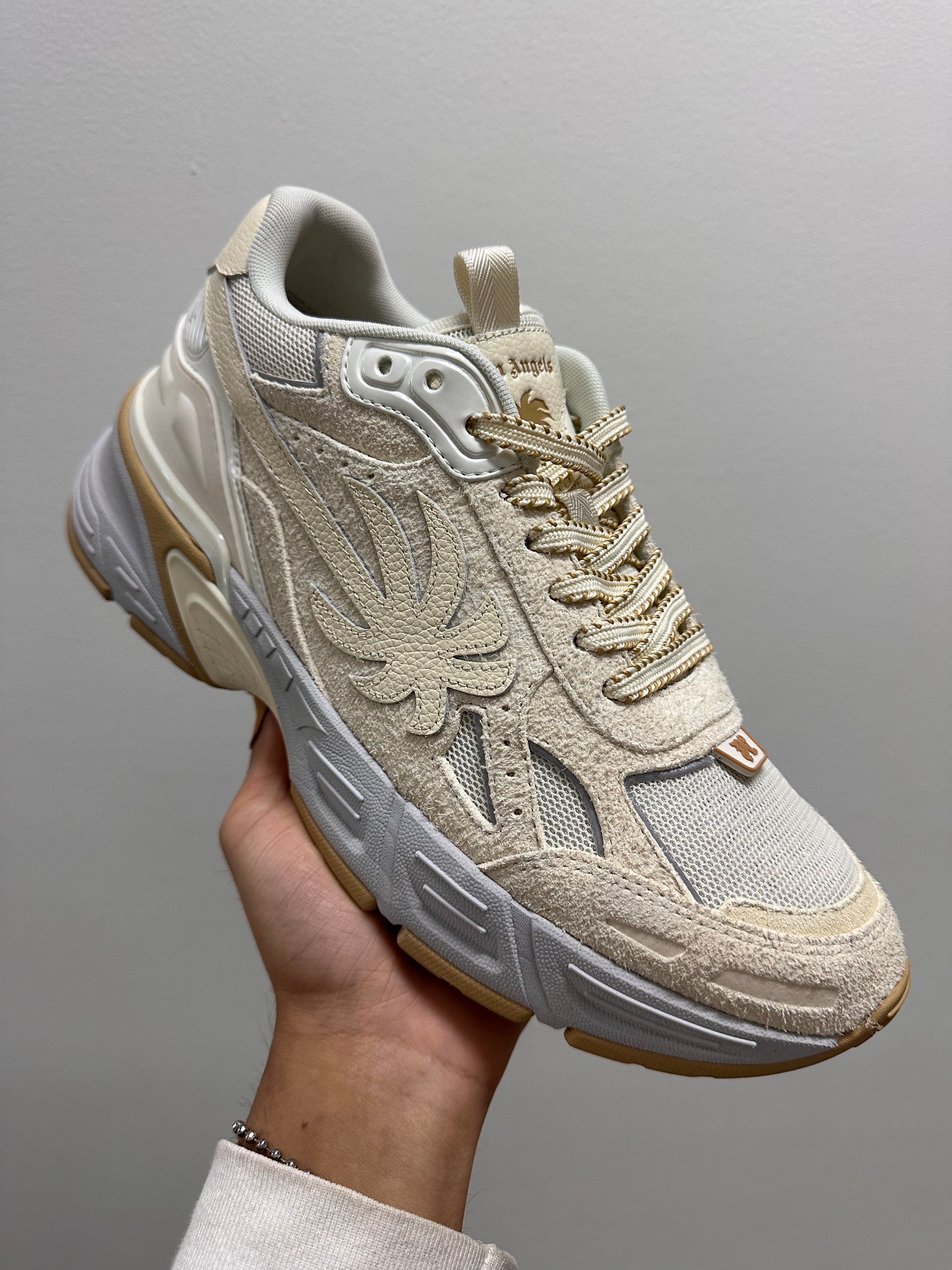 Palm Angels Palm Running Shoes Cream