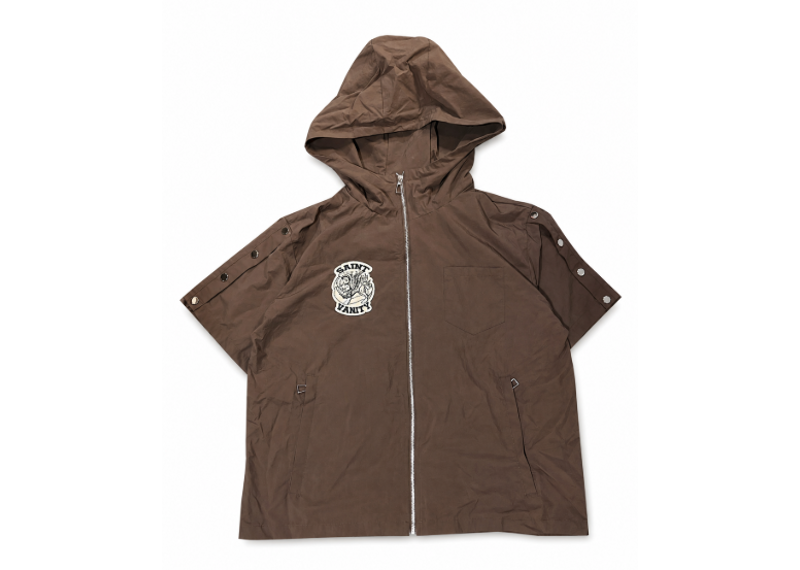 Saint Vanity Brown Nylon Top