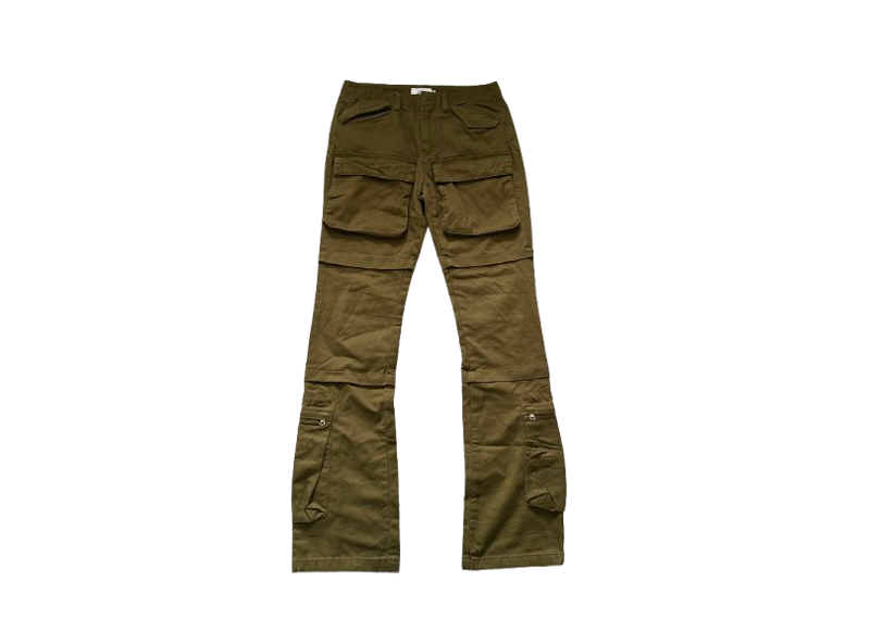 VALE FOREVER GREEN FLARED CAMO PANTS (EARLY SEASON VALE)