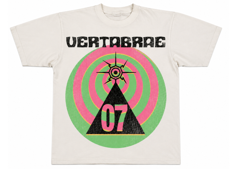Vertebrae VertySpace Short Sleeve Tee Shirt Cream