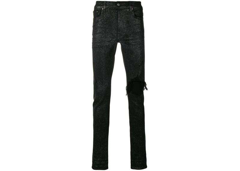 AMIRI Glitter Broken Skinny Jean