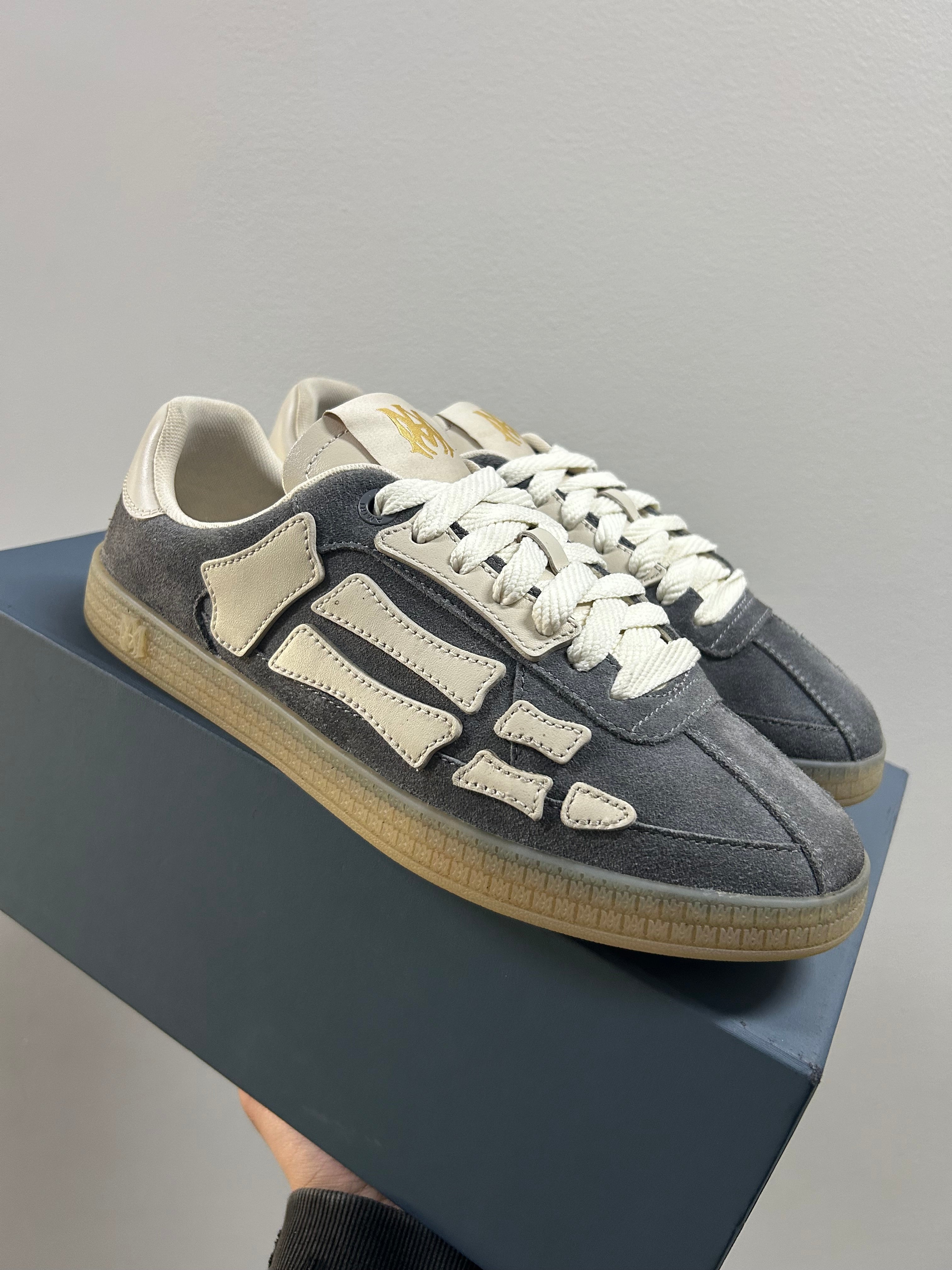 AMIRI Pacific Bones Sneaker Dark Grey White