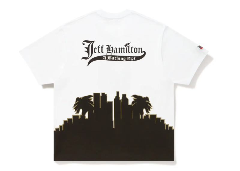 BAPE X JEFF HAMILTON ABC CAMO MULTI LOGO RELAXED FIT TEE