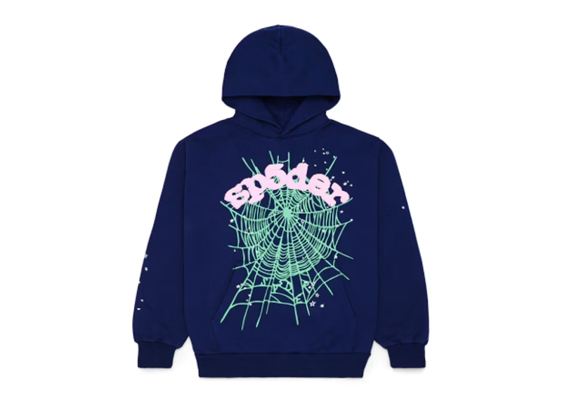 Sp5der OG Web Hoodie Navy